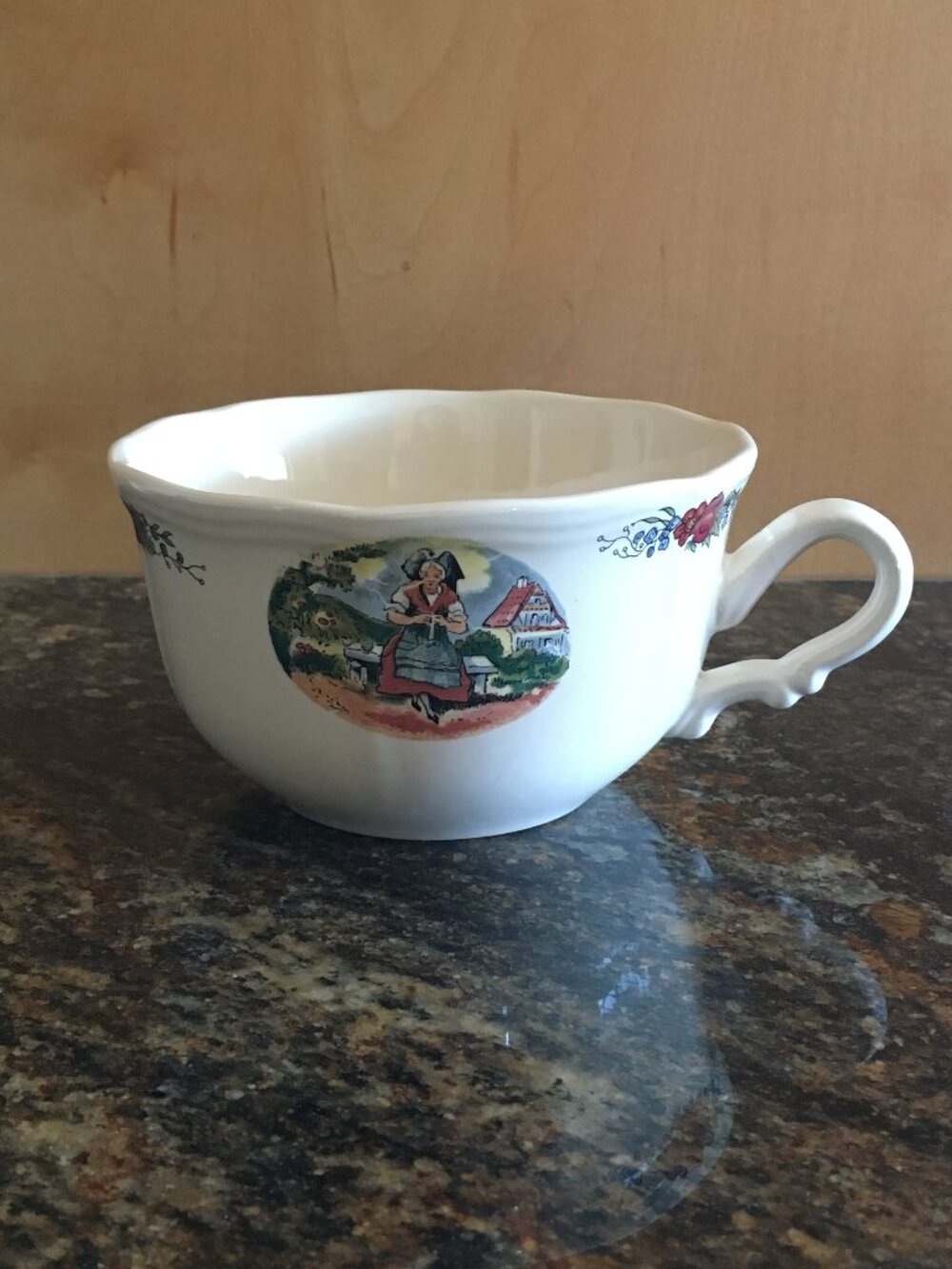 VTG Sarreguemines Obernai Henri Loux French Faience Oversized Cup #1